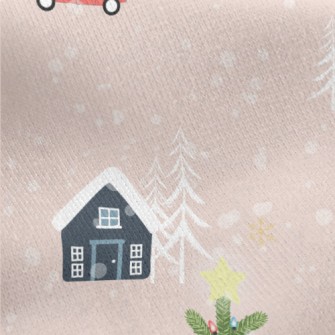 Cozy Snow Cabin Jersey Backed Fleece