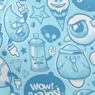 Funny Expression Monster Pongee