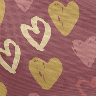 Crayon Doodle Hearts Pongee