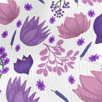 Elegant Blooming Flowers Stretch Jersey