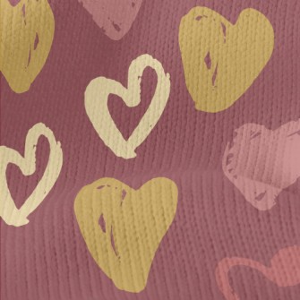 Crayon Doodle Hearts Stretch Jersey