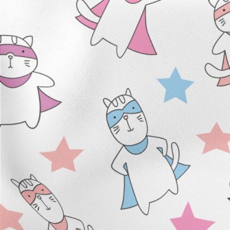 Super Cute Super Cat Lightweight Cotton Poplin