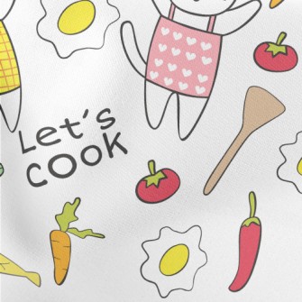 Cooking Cat Lightweight Cotton Poplin