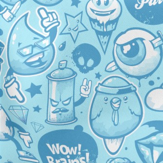 Funny Expression Monster Lightweight Cotton Poplin