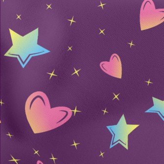 Mini Love Stars Lightweight Cotton Poplin