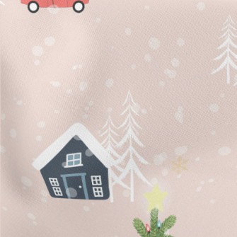 Cozy Snow Cabin Lightweight Cotton Poplin