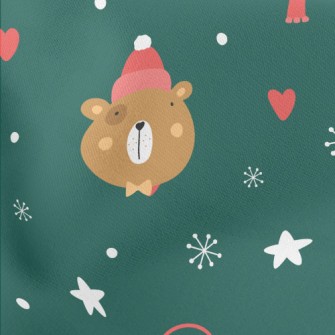 Animals Spend Christmas Well-b Lightweight Cotton Poplin