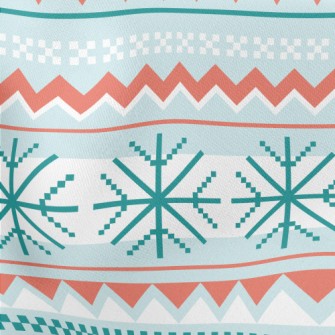 Snowflake Warm Christmas Lightweight Cotton Poplin