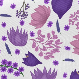 Elegant Blooming Flowers Midweight Cotton Poplin