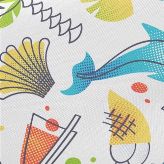 Tourist Resort Vacation Midweight Cotton Poplin