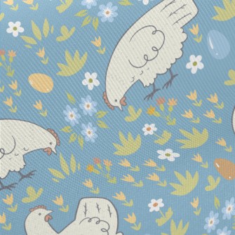 Hens Lay Eggs Midweight Cotton Poplin