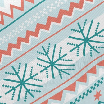 Snowflake Warm Christmas Midweight Cotton Poplin