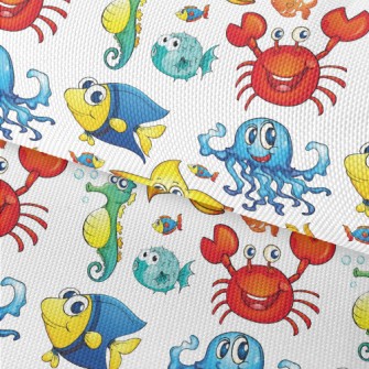 Colorful Cartoon Underwater Cr Waterproof Oxford