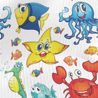 Colorful Cartoon Underwater Cr Stretch Jersey