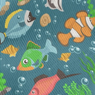 Colorful Underwater Fish Standard Corduroy