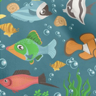 Colorful Underwater Fish Micro Fleece