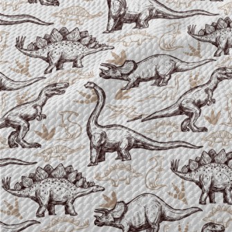 Lifelike Dinosaurs Birdseye Piqué