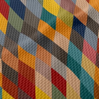 Retro Color Squares Birdseye Piqué