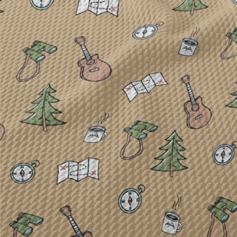 Relaxing Forest Camping Birdseye Piqué