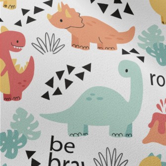 Lively Dinosaur Family Chiffon