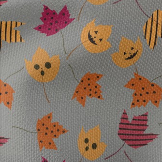 Funny Face Striped Maple Leaf Waterproof Canvas