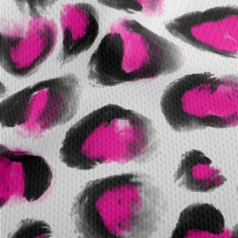Watercolor Fluorescent Leopard Athletic Mesh Flat Back