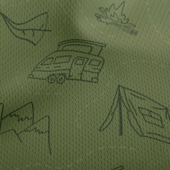 Camper Tent Athletic Mesh Flat Back