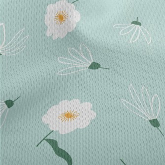 Temperamental Little White Flo Athletic Mesh Flat Back