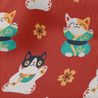 Lucky Cat And Sakura Terry