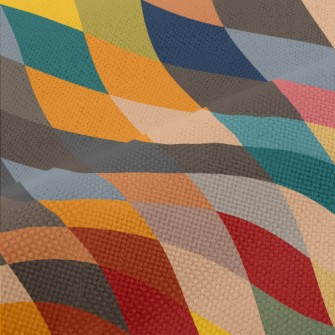 Retro Color Squares Performance Linen