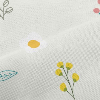 Mini Cute Flowers And Plants Performance Linen
