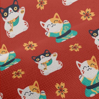 Lucky Cat And Sakura Performance Linen
