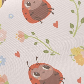 Cute Bee Ladybug Twill