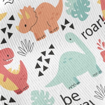 Lively Dinosaur Family Standard Corduroy