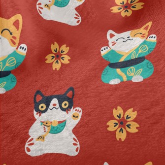Lucky Cat And Sakura Minky
