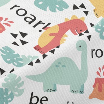 Lively Dinosaur Family Piqué