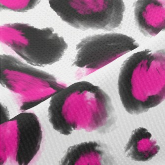 Watercolor Fluorescent Leopard Piqué