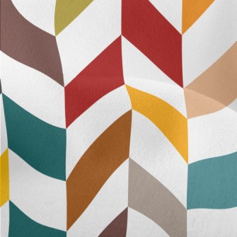 Colorful Oblique Rectangles Lightweight Performance Linen