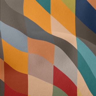 Retro Color Squares Lightweight Performance Linen