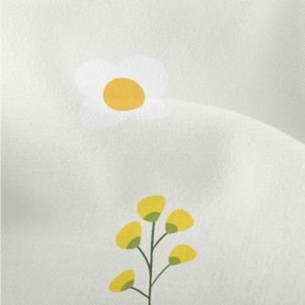 Mini Cute Flowers And Plants Lightweight Performance Linen