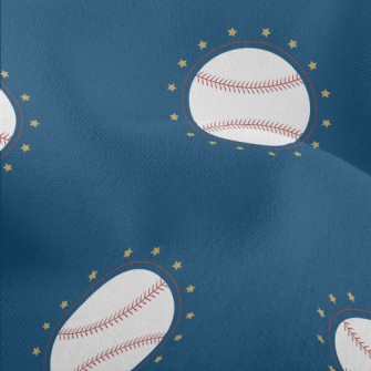 Baseball With Stars Around Lightweight Performance Linen