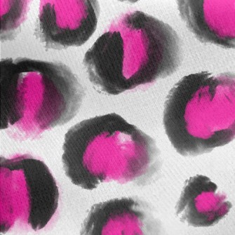 Watercolor Fluorescent Leopard Jersey Backed Fleece