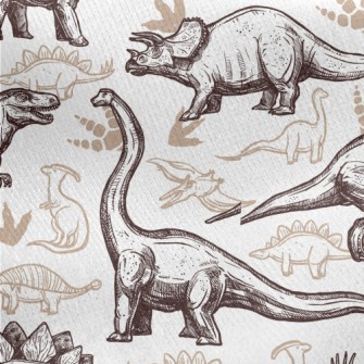 Lifelike Dinosaurs Jersey Backed Fleece