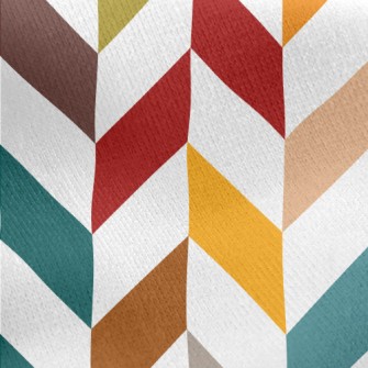 Colorful Oblique Rectangles Jersey Backed Fleece