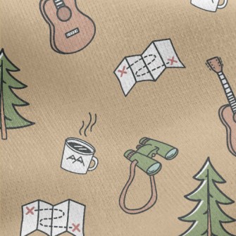 Relaxing Forest Camping Jersey Backed Fleece