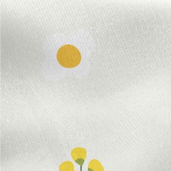 Mini Cute Flowers And Plants Jersey Backed Fleece