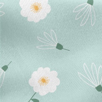 Temperamental Little White Flo Jersey Backed Fleece