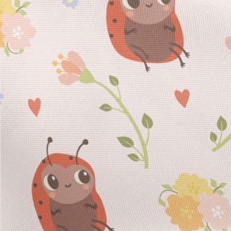 Cute Bee Ladybug Pongee