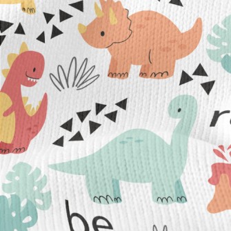 Lively Dinosaur Family Stretch Jersey