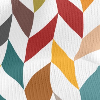 Colorful Oblique Rectangles Stretch Jersey